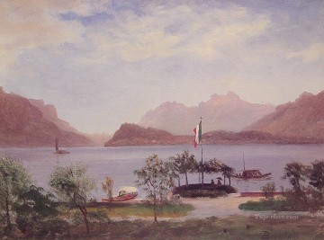 Escena del lago italiano Albert Bierstadt Paisajes río Pinturas al óleo